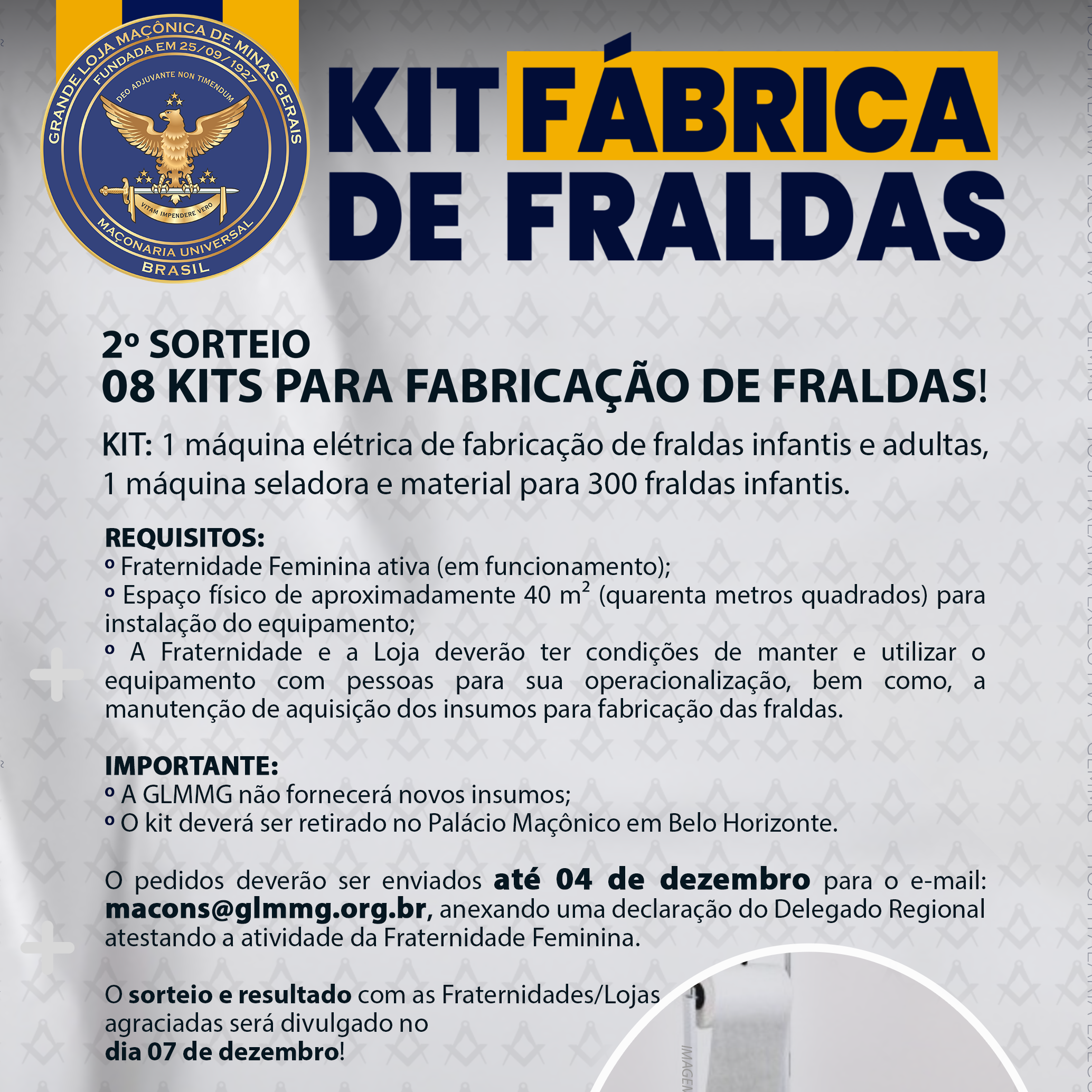 2º Sorteio de Kits Fábrica de Fraldas