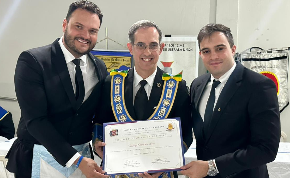 Grão-Mestre recebe Título de Cidadão Honorário de Uberaba